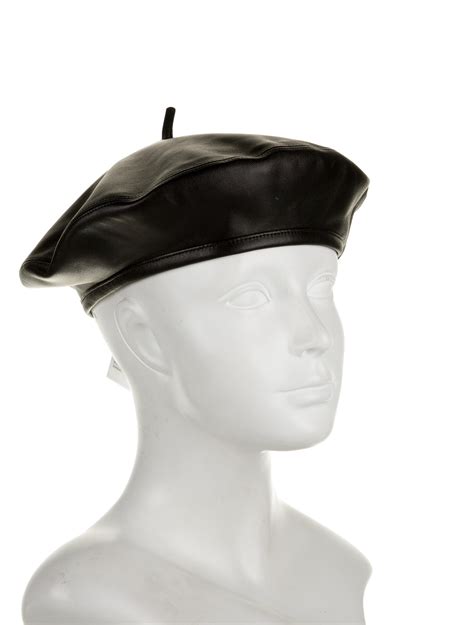 beret en cuir dior|black lambskin dior beret.